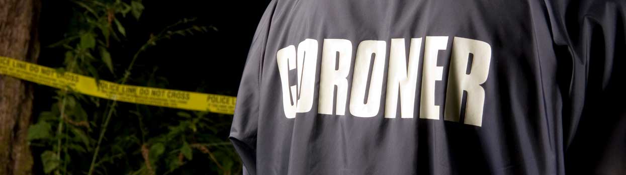 Corner jacket at a crime scene