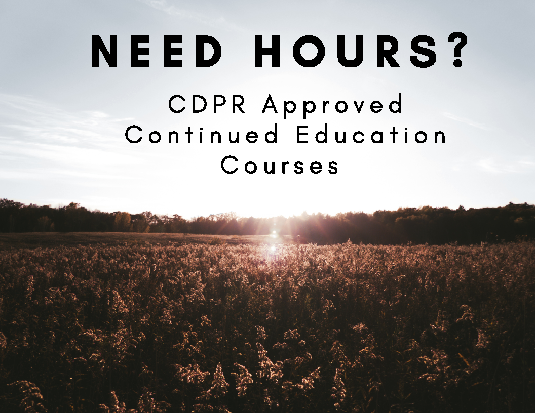 need hours? CDPR approved continuing education courses